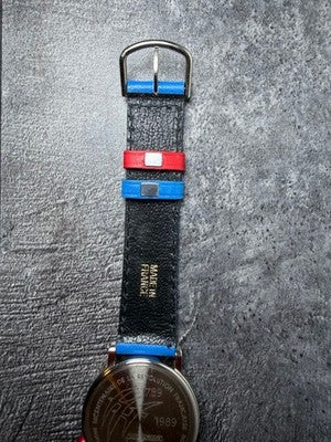 ALAIN SILBERSTEIN GUERANDE REPUBLIQUE FRANCAISE 1789-1989 QUARTZ WATCH TRICOLOR