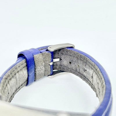 PAUL SMITH CHRONOGRAPH 5930-H16293 QUARTZ PURPLE SILVER DIAL MEN'S LEATHER WATCH