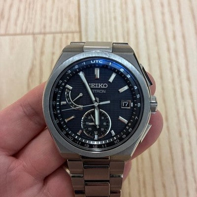 SEIKO ASTRON SBXY065 TITANIUM SOLAR RADIO CONTROLLED BLUE WATCH JAPAN