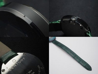 CENTURY COUTURE 832.8.S.70I.12.CEK GREEN STAINLESS STEEL WRISTWATCH USED AUTH