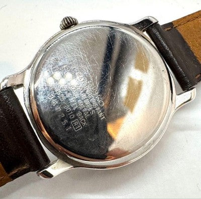 SEIKO 4S25 8010 AUTOMATIC MEN WATCH SILVER DIAL VINTAGE WRISTWATCH WORKING