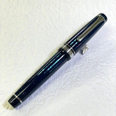 Sailor Fountain Pen Pro Gear Blue Laden Lacquerware Naginata Sharpening 21K NM
