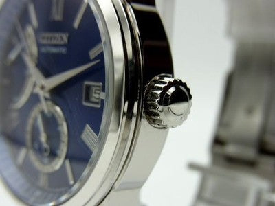 CITIZEN NB3001-61M AUTOMATIC MEN'S WATCH BLUE DIAL 40.5MM SCRATCH-FREE EXCELLENT