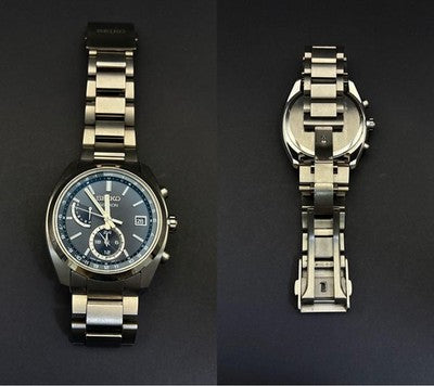 SEIKO ASTRON SBXY015 SOLAR RADIO CONTROL TITANIUM BLACK DIAL WATCH BOX