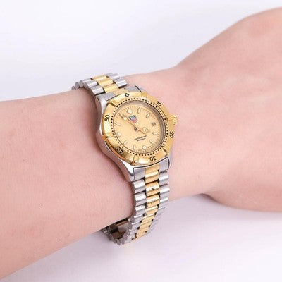 TAG HEUER PROFESSIONAL 200M GOLD SILVER DIVE WATCH WE1420-R