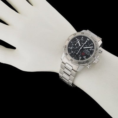 SINN 206 DAY-DATE CHRONOGRAPH 43MM BLACK DIAL STAINLESS STEEL AUTOMATIC WATCH