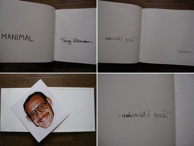 TERRY RICHARDSON MANIMAL SPECIAL LIMITED EDITION 200 W/MASK SIGNED FROM JP