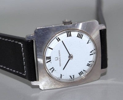 UNIVERSAL GENEVE 842106 HAND WINDING WATCH WHITE DIAL STAINLESS STEEL RUNNING