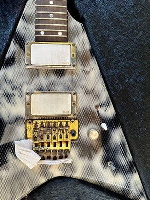 ESP RANDY RHOADS V ELECTRIC GUITAR GRAPHIC SNAKE EMG ACTIVE PICKUPS