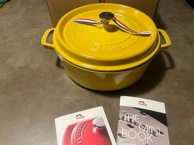 STAUB SHALLOW COCOTTE RONDE ROUND 26CM CITRON RARE NEW JP