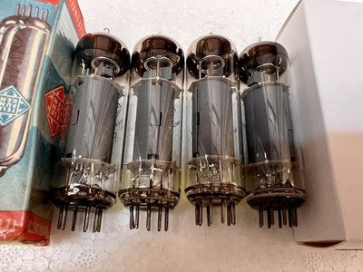 TELEFUNKEN EL84 VACUUM TUBES MADE IN GERMANY - SET OF 4 - TESTED WORKING