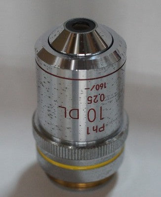 Nikon Plan 10x 0.25 Phase Contrast Objective Lens 160/- Ph1 DL For Optiphot Used