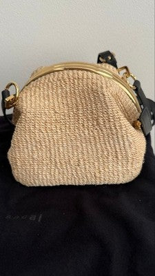 SACAI ABAKA PURSKET BAG RAFFIA SHOULDER BAG 2-WAY USED WITH DUST BAG