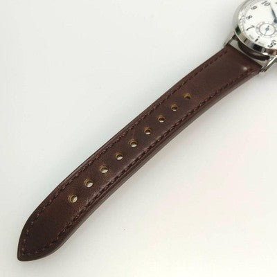 KUOE OLD SMITH 90-007 AUTOMATIC SMALL SECONDS BLUE STEEL HANDS WATCH NEAR MINT