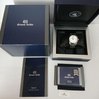 GRAND SEIKO SBGX267 MEN'S WRISTWATCH TITANIUM QUARTZ SILVER ROUND FACE JAPANMADE