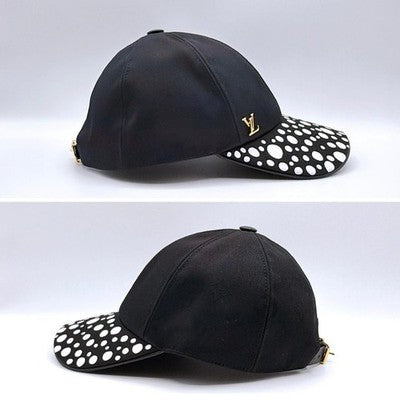 LOUIS VUITTON YAYOI KUSAMA CAP M7069L INFINITY DOT BLACK UNISEX RARE HAT