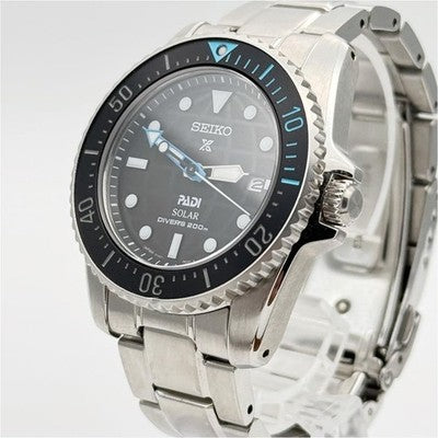 SEIKO PROSPEX PADI V147-0CS0 SOLAR DIVER 200M WATCH BLACK DIAL JAPAN GOOD