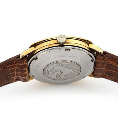 HAMILTON PAN EUROP AUTO 64017-4 33MM SILVER GOLD PLATED SS WATCH CUSTOM BOX USED