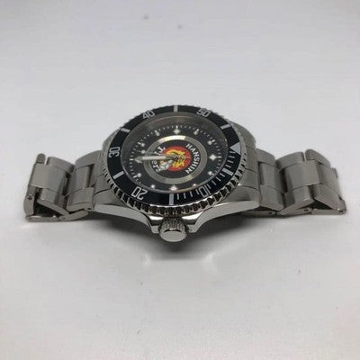 HANSHIN TIGERS FC WATCH BLACK & WHITE QUARTZ BATTERY-POWERED USED FROM JAPAN