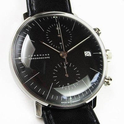 JUNGHANS MAX BILL AUTOMATIC CHRONOGRAPH MEN'S WRISTWATCH ROUND FACE GERMAN MADE