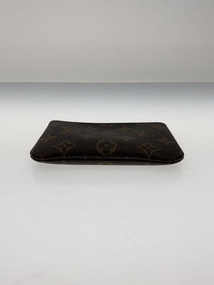 LOUIS VUITTON POCHETTE CLÉ M13559 CARD KEY CASE BROWN MONOGRAM LEATHER