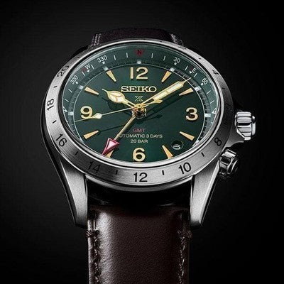 SEIKO PROSPEX SBEJ005 ALPINIST ANALOG 3DAYS GMT AUTOMATIC WATCH NEW W/BOX MINT