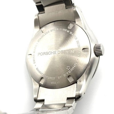 PORSCHE DESIGN ETERNA 6602.41 AUTOMATIC DATE SILVER DIAL MEN'S WATCH 38MM