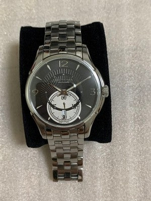 HAMILTON JAZZMASTER DATE AUTOMATIC H325550 STAINLESS STEEL LEATHER WATCH USED