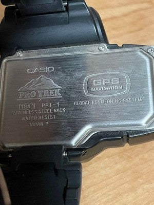 CASIO PRT-1 GPS PRO TREK SATELLITE NAVI BATTERY REPLACED WATCH VINTAGE AS IS