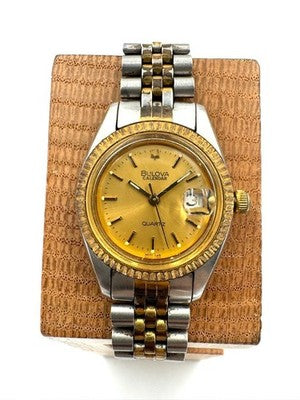 BULOVA QUARTZ WATCH A3899 USED FROM JAPAN CONFIRMED WORKING