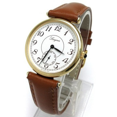 LONGINES VINTAGE WATCH L8464 MANUAL WIND SMALL SECONDS WHITE DIAL ARABIC 32MM