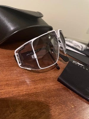 CAZAL 951 COL 70 SUNGLASSES WHITE BLACK FRAME GRAY LENS JAPAN LIMITED EDITION