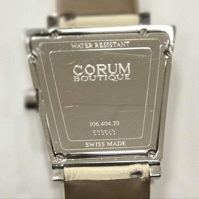 CORUM BOUTIQUE TRAPEZE 106.404.20 SILVER DIAL STAINLESS STEEL QUARTZ MENS WATCH