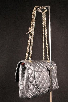 CHANEL MATELASSE CHAIN SHOUDER BAG COCO LOGO GOLD TONE METAL VINTAGE AUTHENTIC