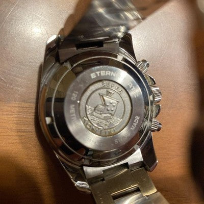 ETERNA MATIC 157841 SUPER KONTIKI VINTAGE AUTOMATIC WATCH SWISS MADE RED DIAL