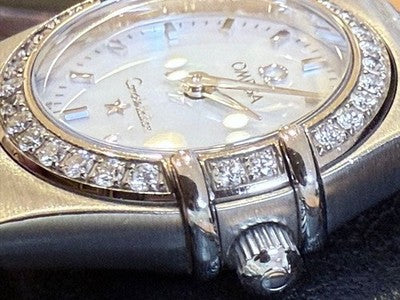 OMEGA CONSTELLATION MINI 1466.71 DIAMOND BEZEL MOP DIAL SS WATCH EXCELLENT JP