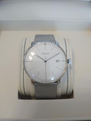 JUNGHANS 027/4002.44 MAX BILL AUTOMATIC MEN'S WRISTWATCH ROUND FACE GERMAN MADE