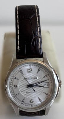 HAMILTON JAZZMASTER VIEWMATIC H324550 AUTOMATIC SILVER DIAL DATE WATCH AS IS