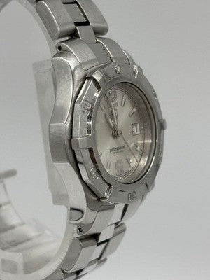 TAG HEUER EXCLUSIVE QUARTZ WN131C-0 SILVER DIAL DATE LADY'S WATCH W/ BOX MANUAL