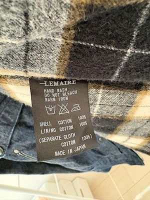 LEMAIRE DENIM JACKET BLOUSON CORDUROY COLLAR UNISEX SIZE S MADE IN JAPAN USED
