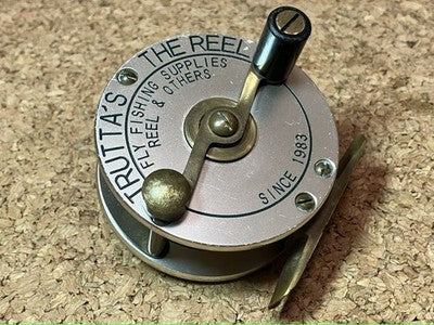 TRUTTA AM-1 FLY REEL GREEN LOGO SILVER RARE EXCELLENT FROM JAPAN