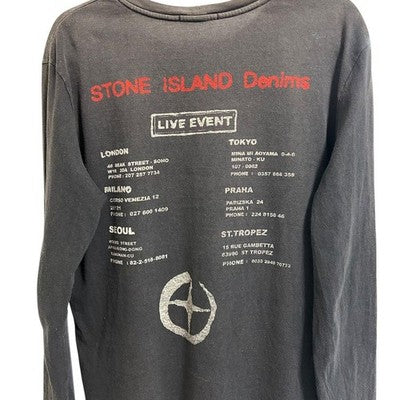 STONE ISLAND DENIMS 'SID' VINTAGE LONG SLEEVE TEE L RARE ARCHIVE MADE IN ITALY
