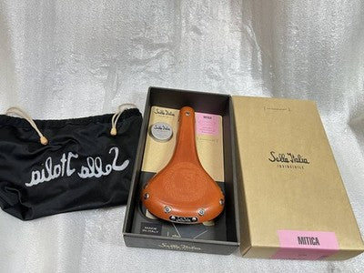 Selle Italia MITICA Brown Leather Saddle - Unused w/ Box Rare Vintage Classic
