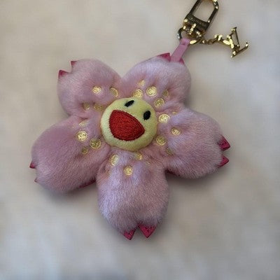 LOUIS VUITTON X TAKASHI MURAKAMI CHERRY BLOSSOM LV CHARM KEYCHAIN RARE