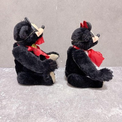 STEIFF MICKEY & MINNIE MOUSE MASK TEDDY BEAR SET DISNEY CONVENTION 1991 1992