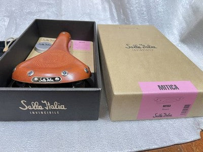 Selle Italia MITICA Brown Leather Saddle - Unused w/ Box Rare Vintage Classic