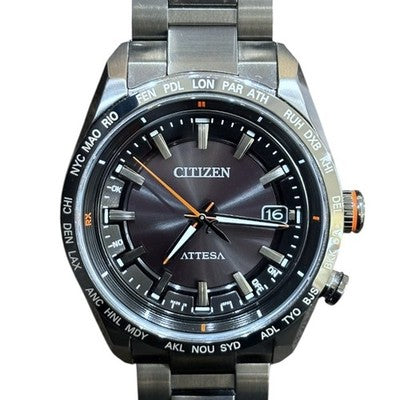 CITIZEN CB0286-61E ATTESA ACTLINE BLACK TITANIUM MEN'S  ROUND FACE JAPAN MADE