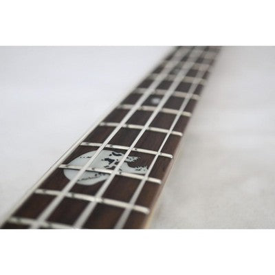 SQUIER FRANK BELLO JAZZ BASS PJ SIGNATURE ANTHRAX SKULL DESIGN W/GIG BAG JAPAN