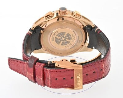 SEIKO ASTRON SBXB080 GPS SOLAR MEN'S WRISTWATCH ROUND FACE JAPAN MADE DIAL: RED