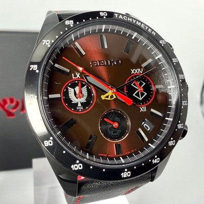 SEIKO BERSERK COLLAB WATCH LIMITED 300PCS CHRONOGRAPH 8T63-01S0 UNUSED JAPAN